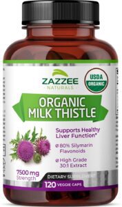 Milk Thistle capsules for cleaning the blood